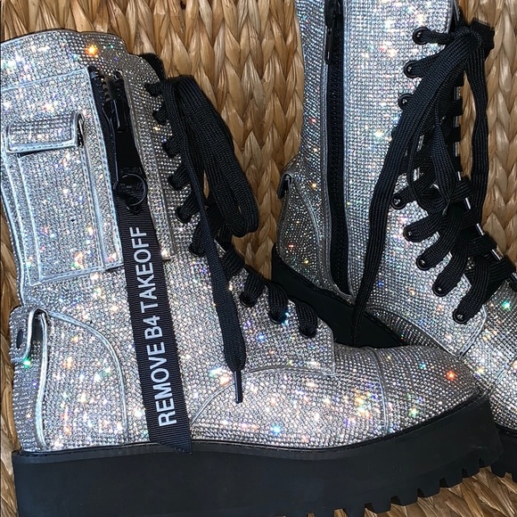 ✨Dolls Kill✨Poster GRL Billionaire Bling Boots - Picture 2 of 8